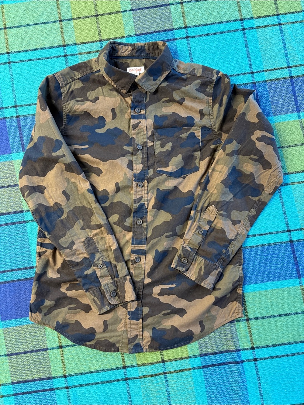 Cat & Jack Camo button down